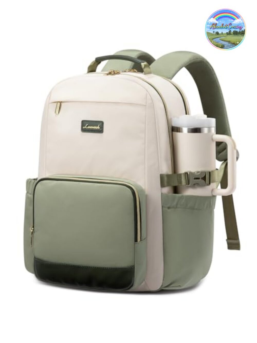 LOVEVOOK 15.6In Laptop Backpack Water Resistant Polyester Travel Work Bag